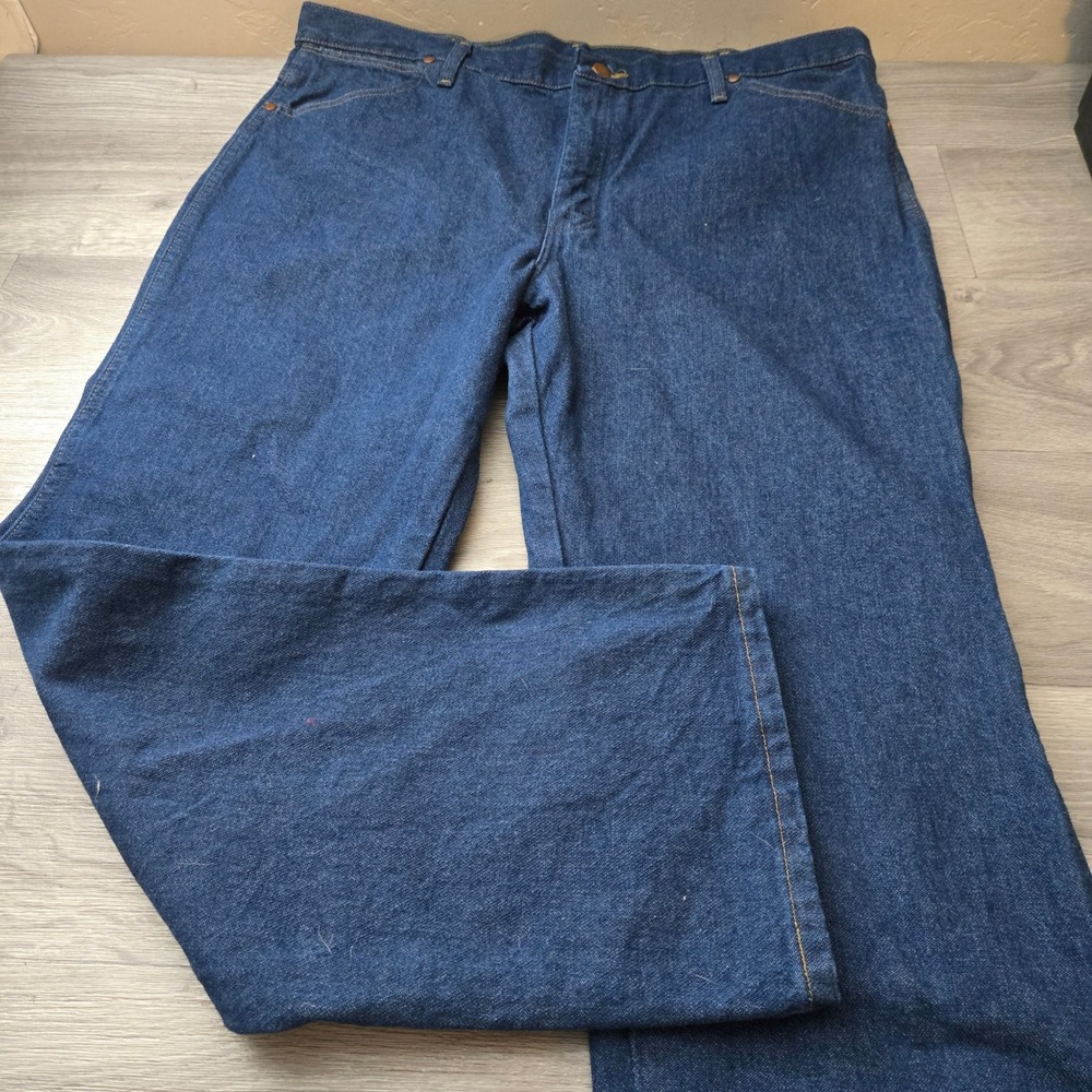 Wrangler Blue Jeans 40x30 Cowboy Cut Slim Fit 936PWD Denim Western Straight Leg - Picture 2 of 7